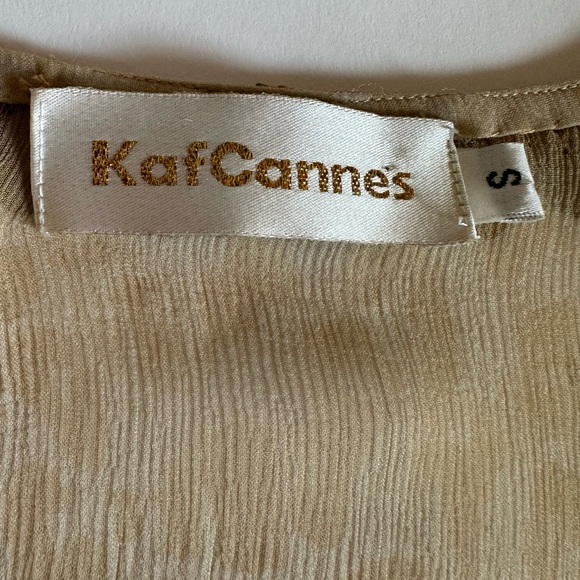Leopard print sheer embellished Tunic by KafCannes on French Riviera size Small - Picture 7 of 8